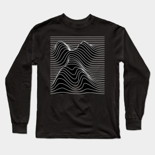 x wavy lines design Long Sleeve T-Shirt